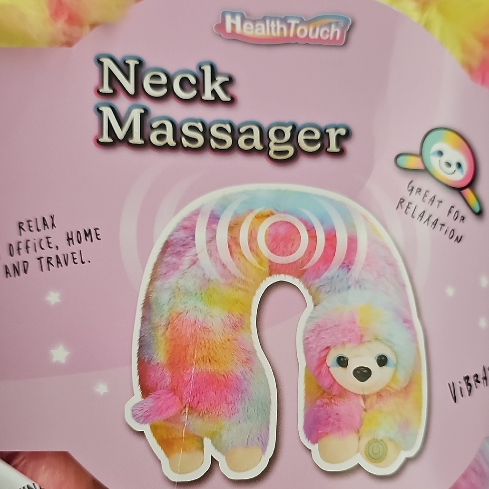 HealthTouch Rainbow Plush Neck Massager - Multicolor - Picture 4 of 4